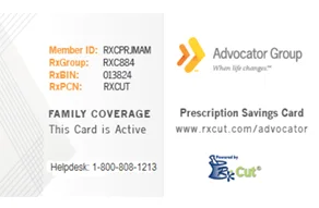 RxCut prescription savings card