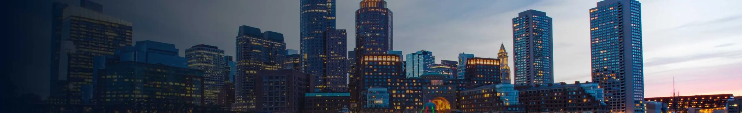 The skyline of Boston early in the morning