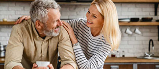 older couple in kitchen